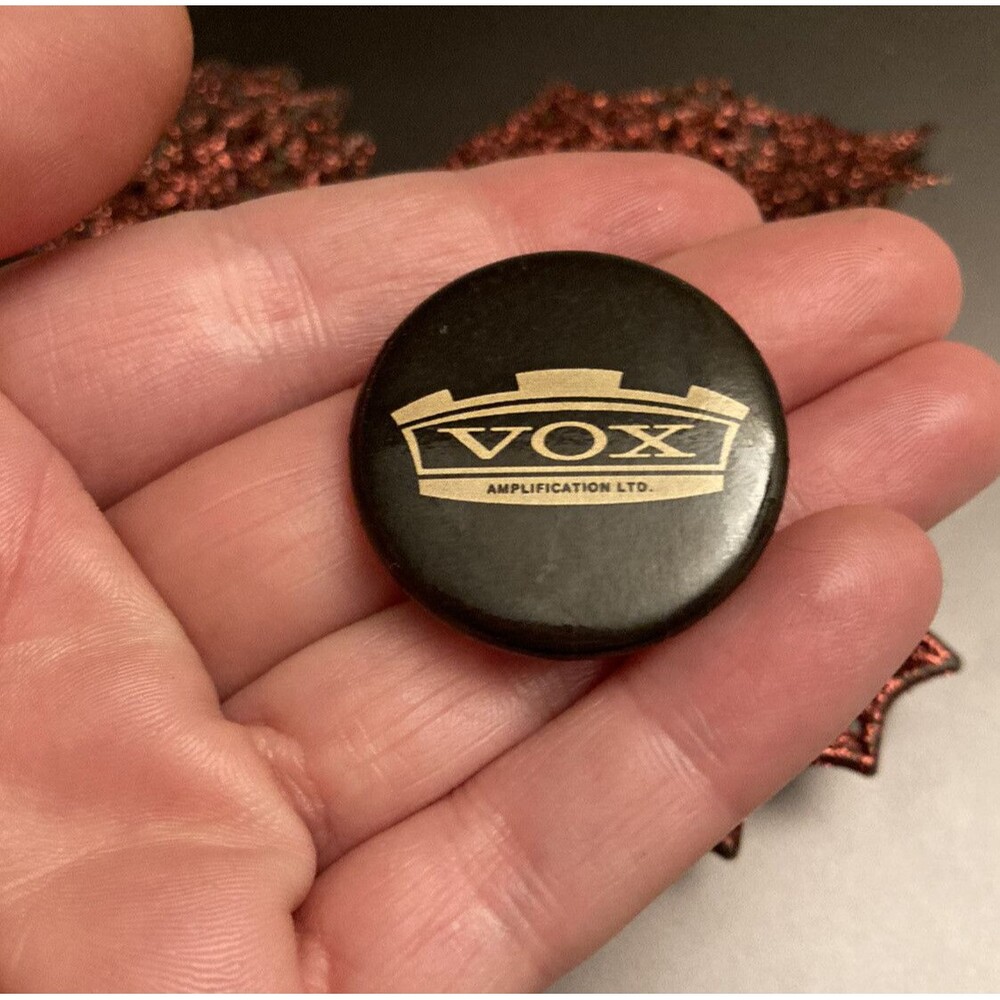 RARE VOX Amplification Ltd Button Pin Music Promo New Gift Guitar Amp Collectors